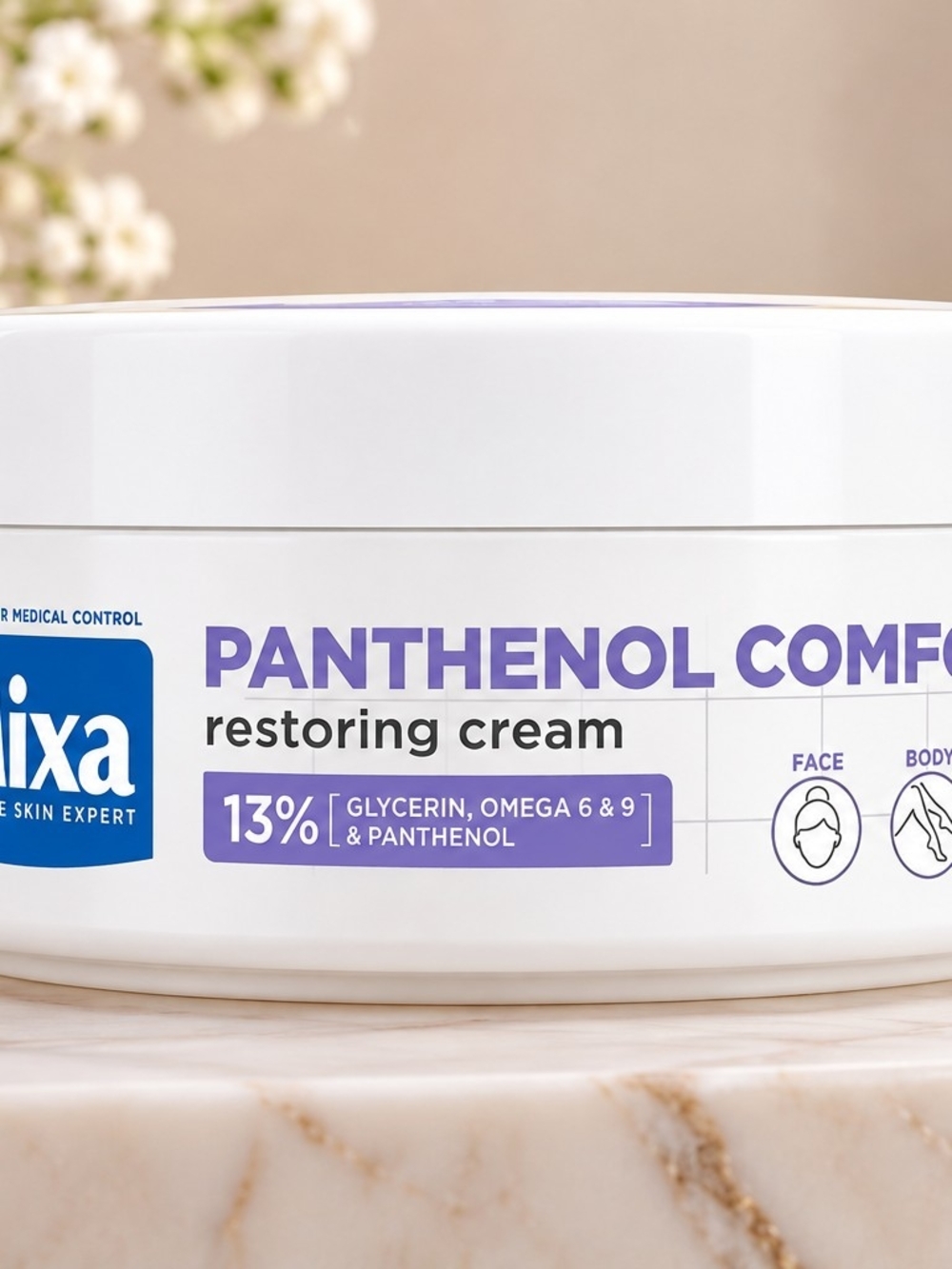 Panthenol Comfort Restoring Cream by — White & Purple